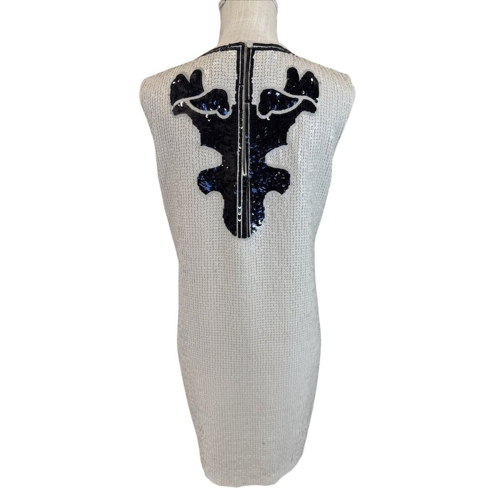 Bcbg Beige With Black Sequin Pattern Sleeveless M… - image 3